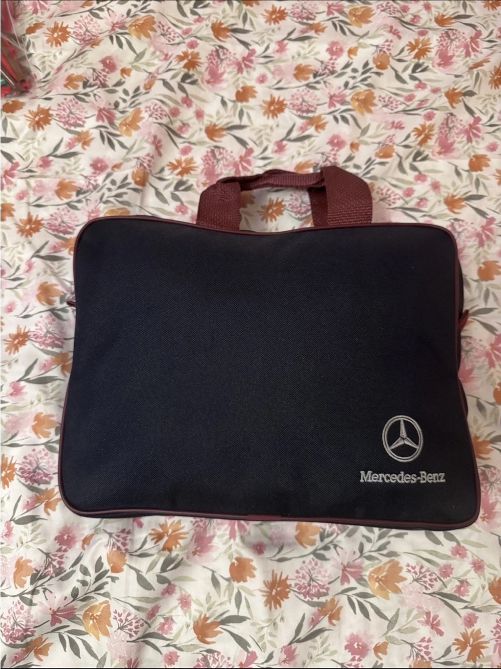 Vintage Mercedes Benz Faribault Mills Wool Blanket w/ Carry Case